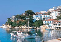 Secluded harbour, Skiathos, Greece